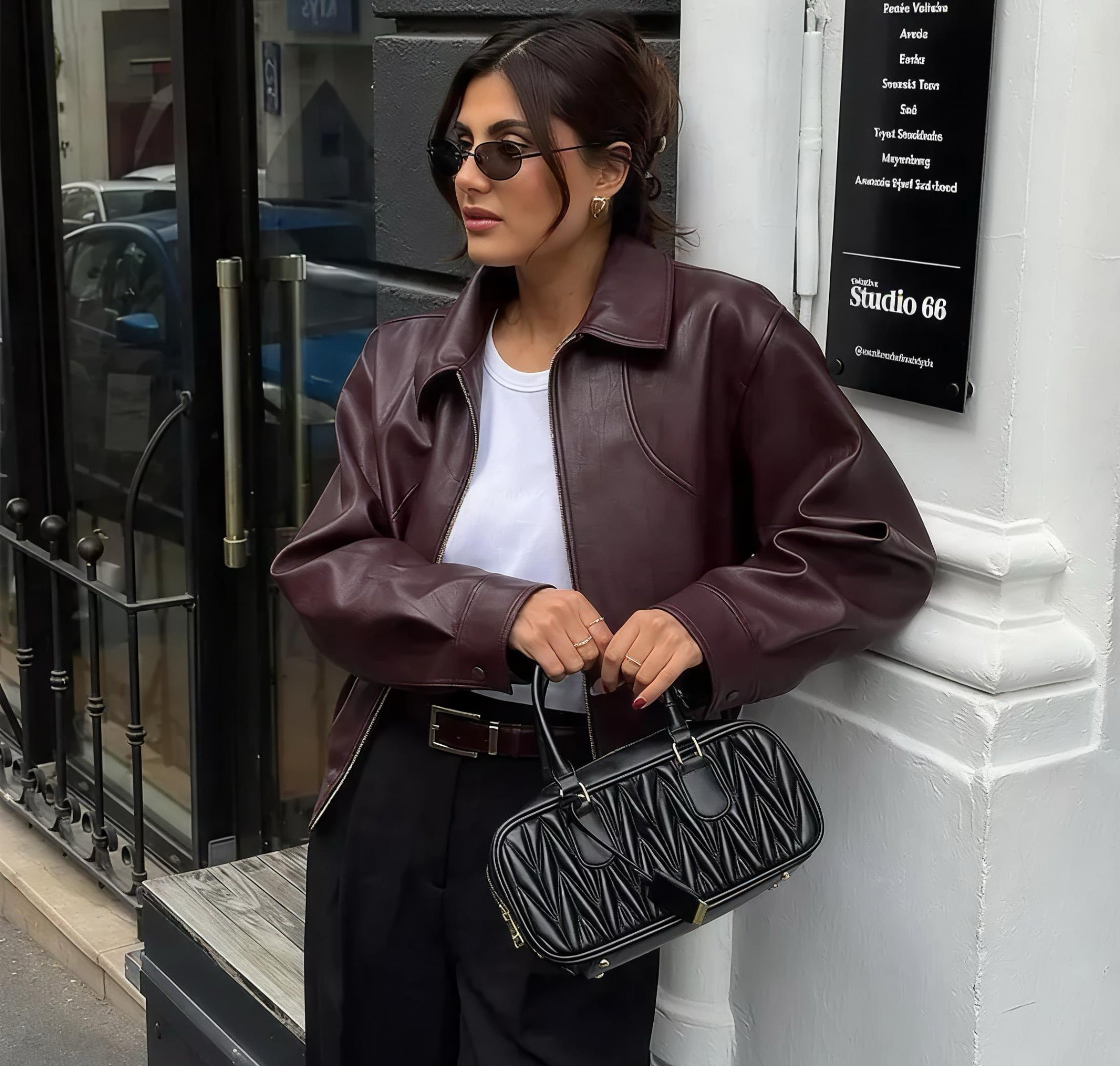 ז'אקט רוכסן עור