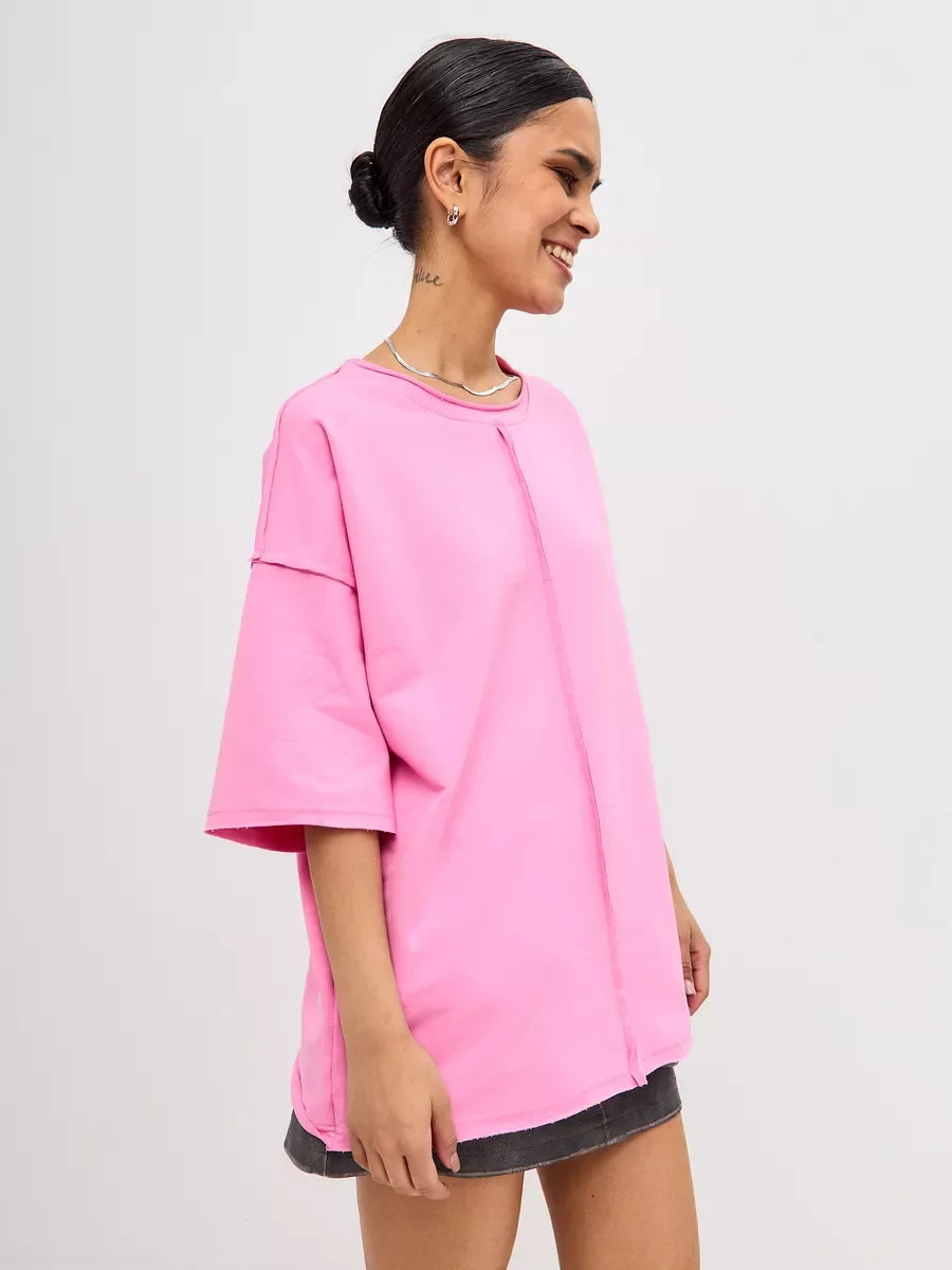 Jana טי שירט אוברסייז כותנה