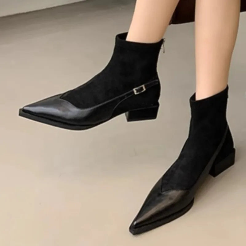 Martin מגפי עור עם רוכסן