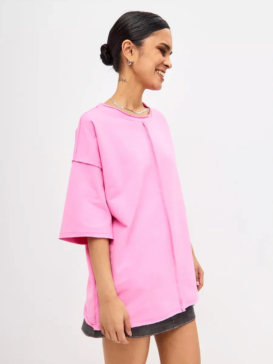 Jana טי שירט אוברסייז כותנה