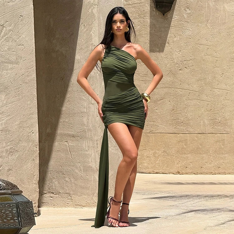 שמלת ערב מיני בעיצוב קשירה