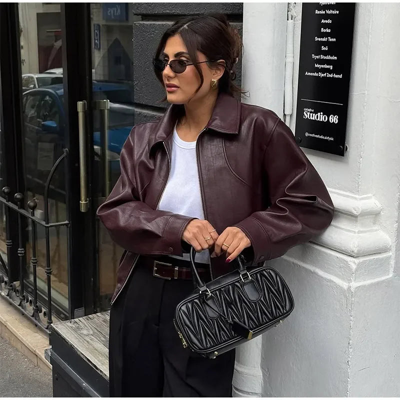 ז'אקט רוכסן עור